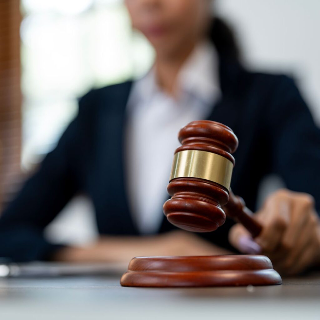 judge using gavel